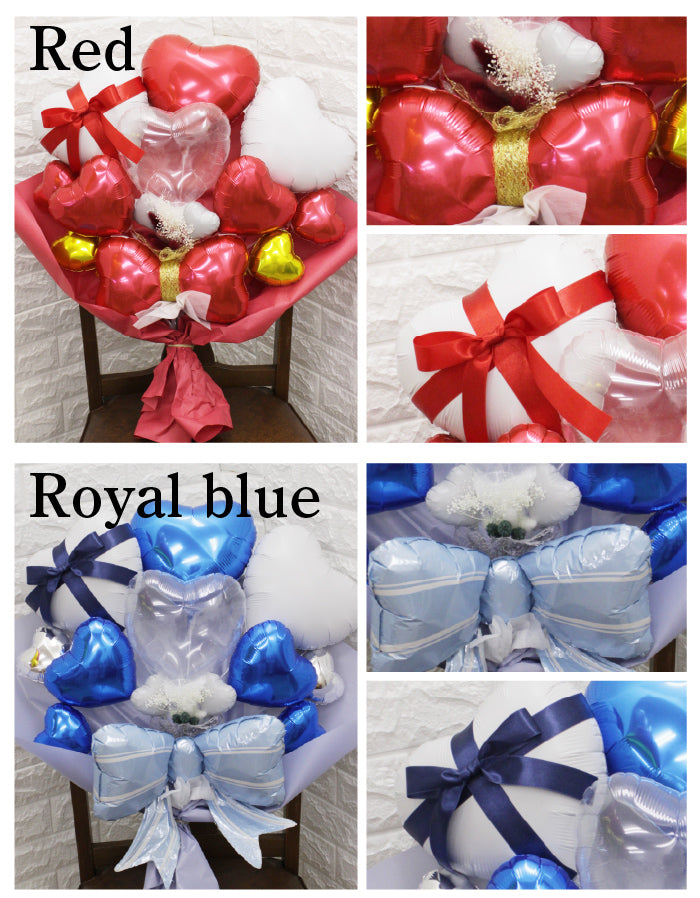 卒業式を華やぐ大きなリボンのバルーンブーケ