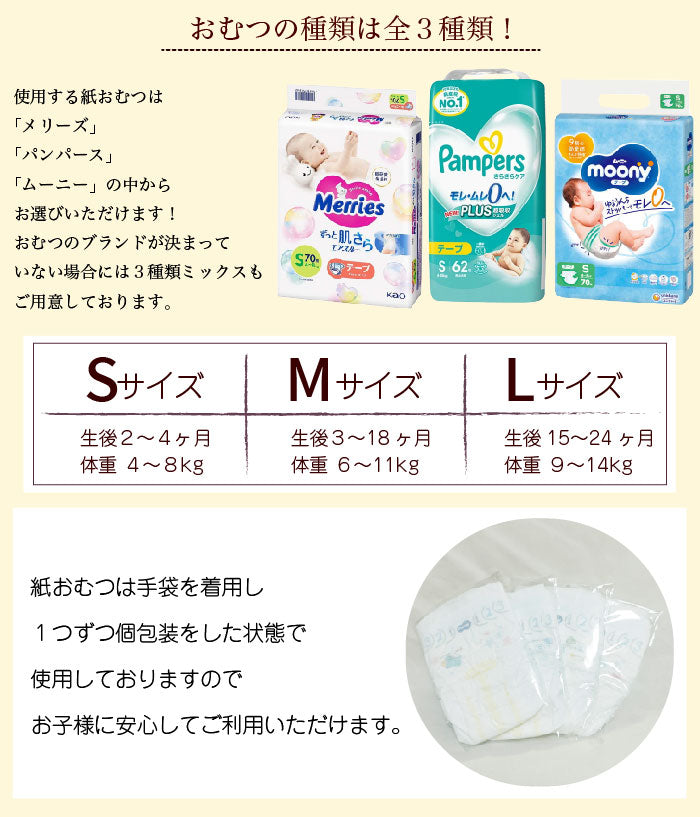 ふわふわ浮かぶ雲をイメージしたパステルカラーのおむつケーキ dpcake007