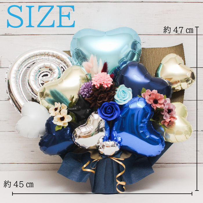 シックで大人っぽいバルーンアレンジ♪結婚式や誕生日開店祝いに大人気のアレンジです blue1229