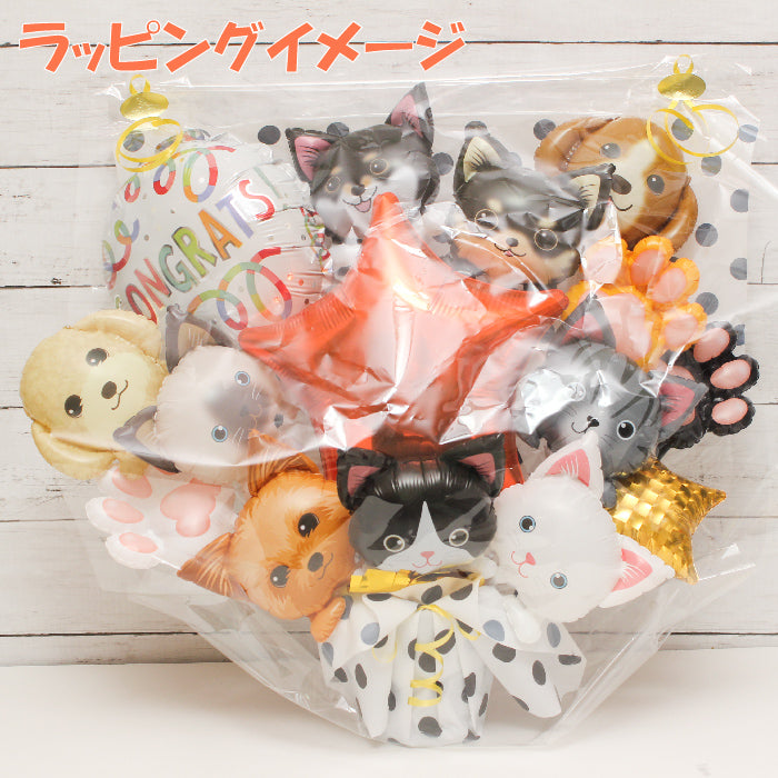 可愛いワンコとニャンコのバルーンアレンジです!ペットサロンの開店や周年におすすめです! dogcat1230