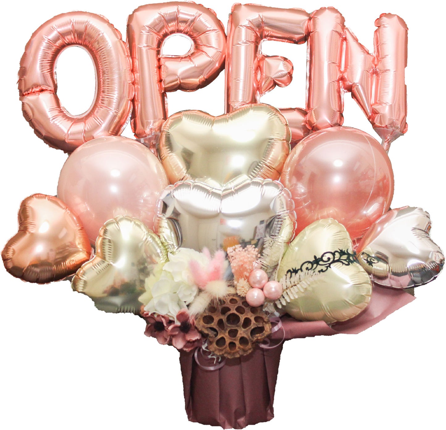 ニュアンスカラーの開店祝いに大人気のアレンジです nuanceop1239