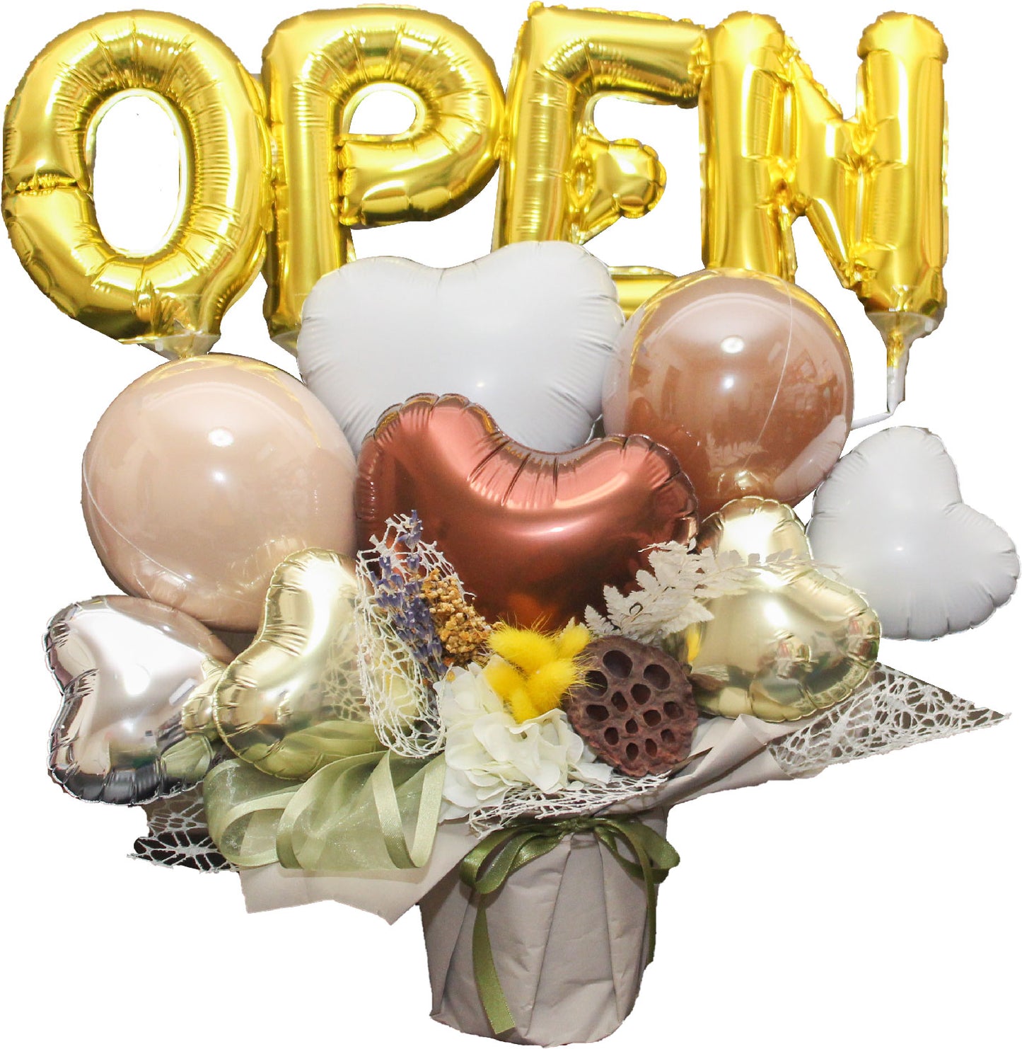 ニュアンスカラーの開店祝いに大人気のアレンジです nuanceop1239