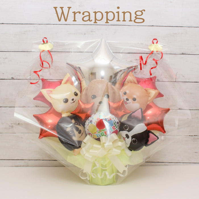 可愛いワンコとニャンコのバルーンアレンジです!ペットサロンの開店や周年におすすめです! pet1021