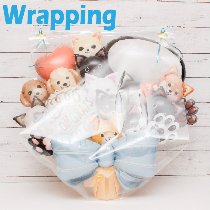 可愛いワンコとニャンコのバルーンアレンジです!ペットサロンの開店や周年におすすめです! pet1609