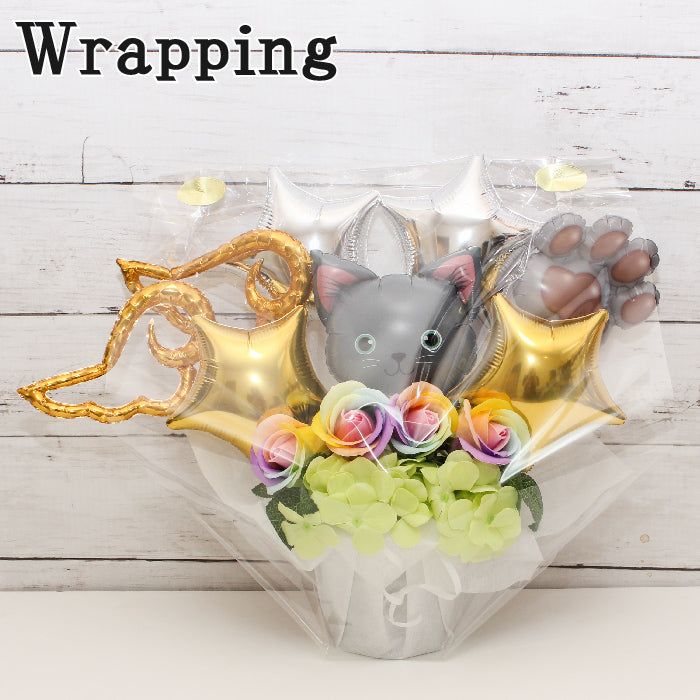 お好きなニャンコが選べるバルーンアレンジです!大事なニャンコの誕生日やご供養にもおすすめです pet8021