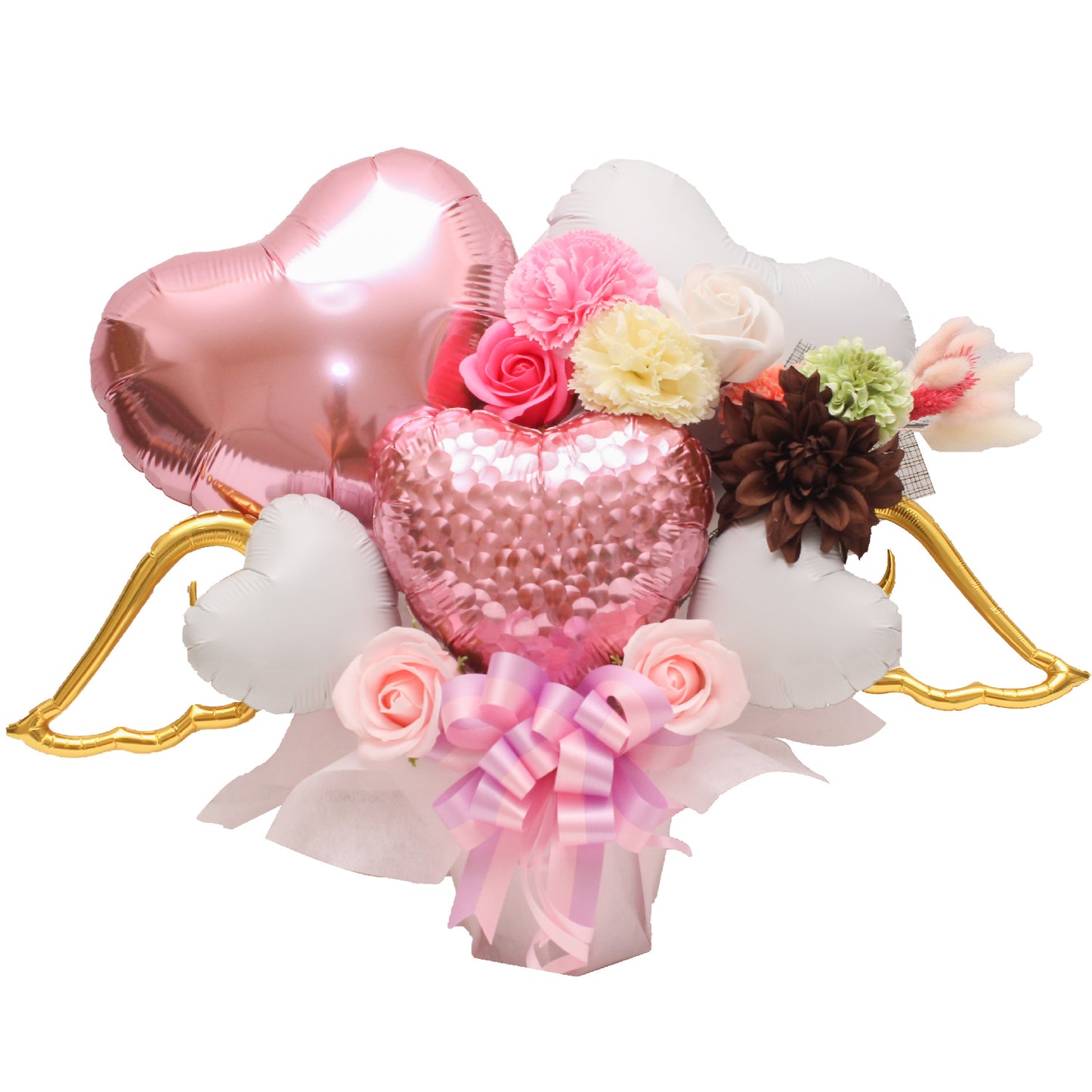 可愛いピンクのバルーンアレンジ♪結婚式や誕生日開店祝いに大人気のアレンジです pink1023