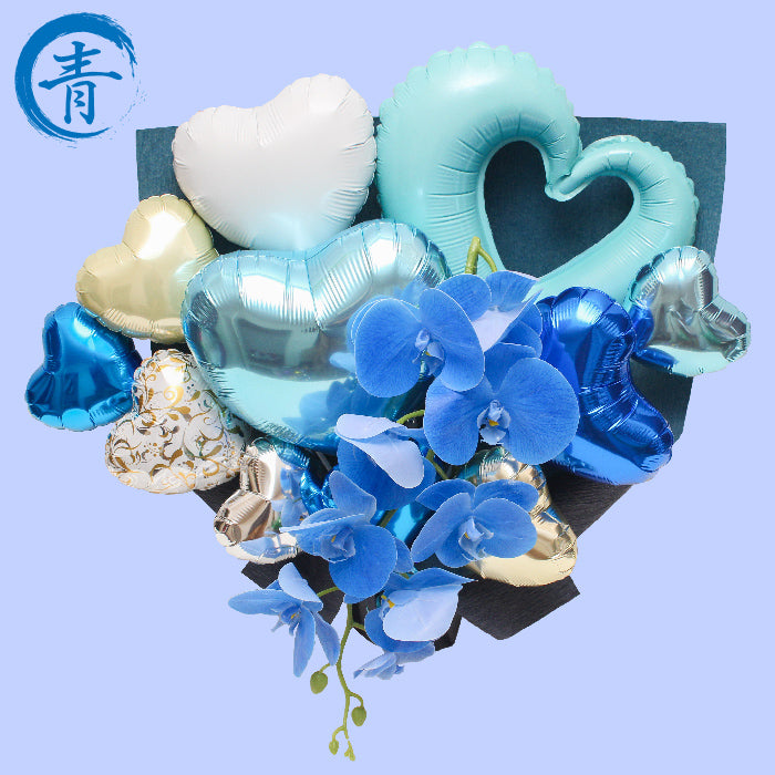胡蝶蘭のアーティフィシャルフラワーのバルーンアレンジ♪結婚式や誕生日開店祝いに大人気のアレンジです ran1231