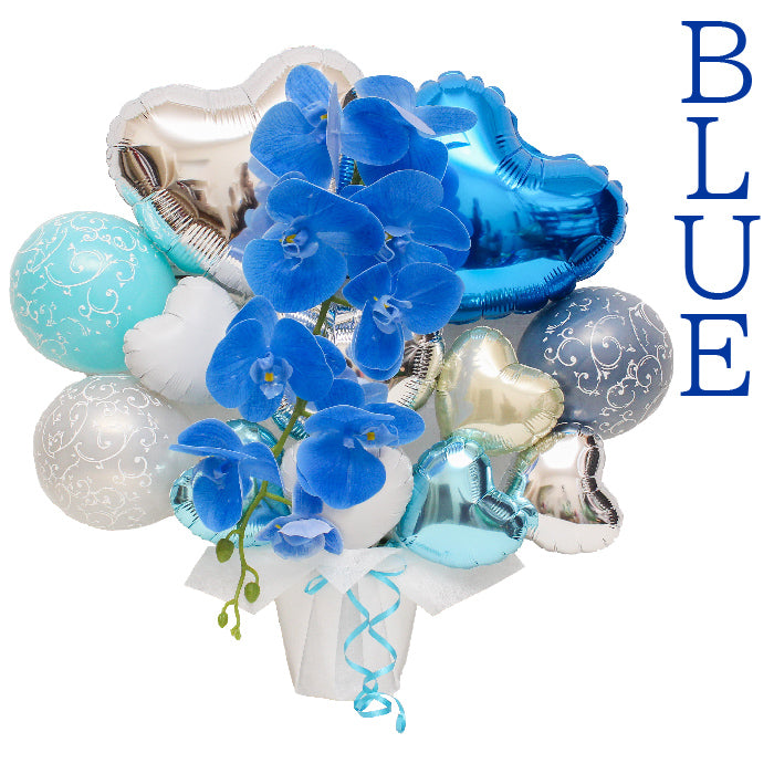 胡蝶蘭のアーティフィシャルフラワーのバルーンアレンジ♪結婚式や誕生日開店祝いに大人気のアレンジです ran1232