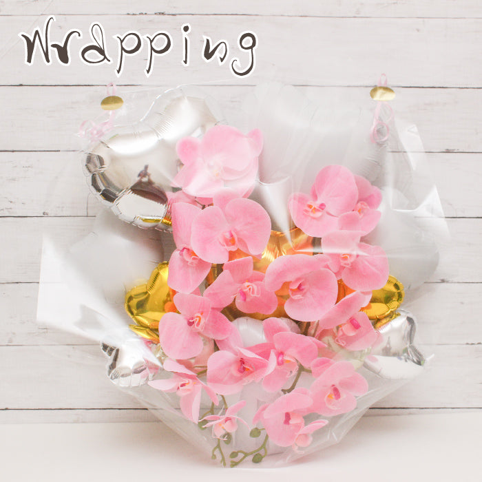 胡蝶蘭のアーティフィシャルフラワーのバルーンアレンジ♪結婚式や誕生日開店祝いに大人気のアレンジです ran1234