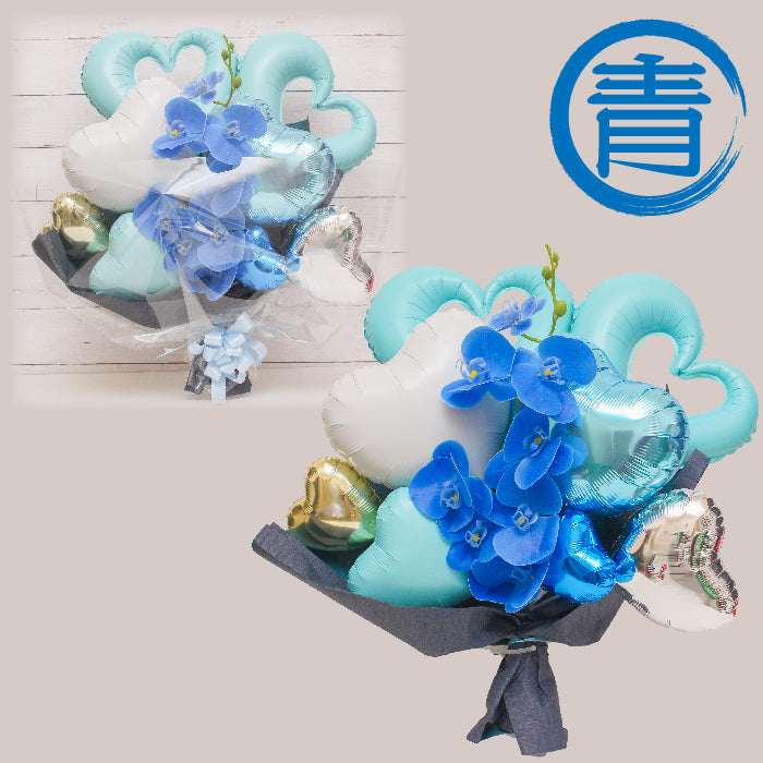 胡蝶蘭のアーティフィシャルフラワーのバルーンアレンジ♪結婚式や誕生日開店祝いに大人気のアレンジです ran1238