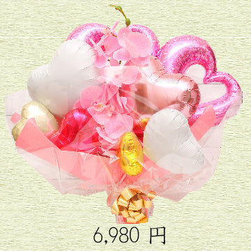 胡蝶蘭のアーティフィシャルフラワーのバルーンアレンジ♪結婚式や誕生日開店祝いに大人気のアレンジです ran1238
