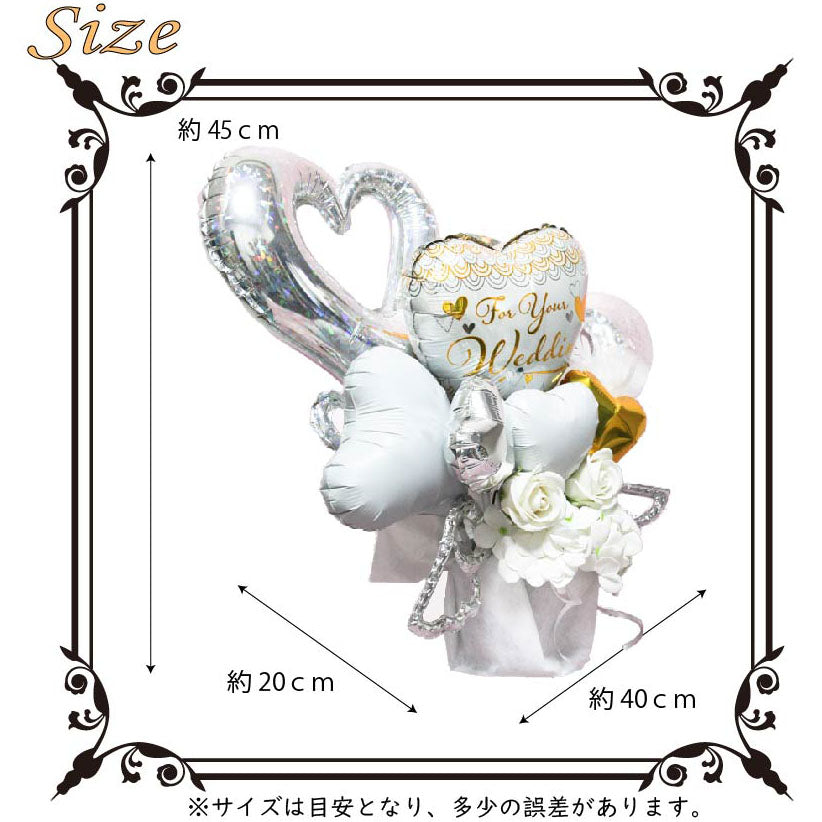 シックで大人っぽいバルーンアレンジ♪結婚式や誕生日開店祝いに大人気のアレンジです wed1204