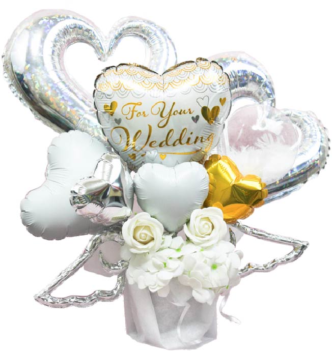 シックで大人っぽいバルーンアレンジ♪結婚式や誕生日開店祝いに大人気のアレンジです wed1204